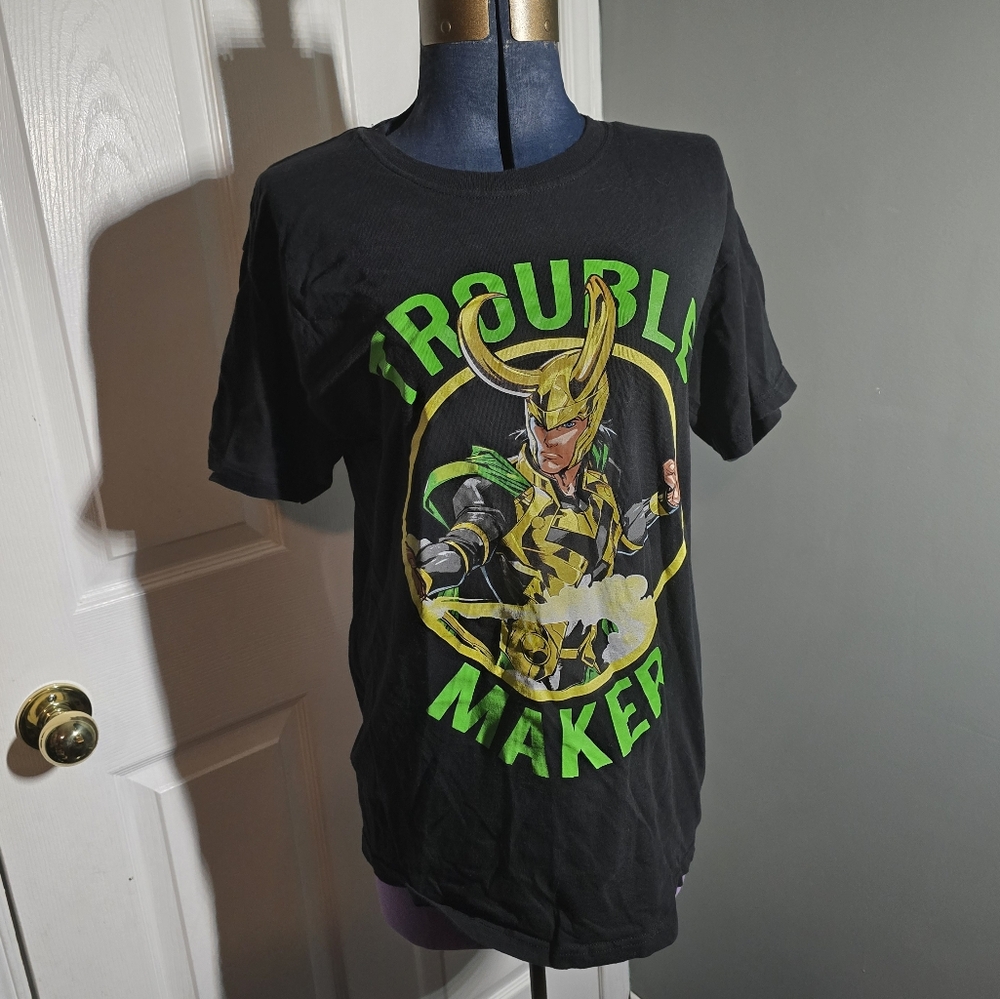 Marvel Loki "Trouble Maker" Black T-Shirt